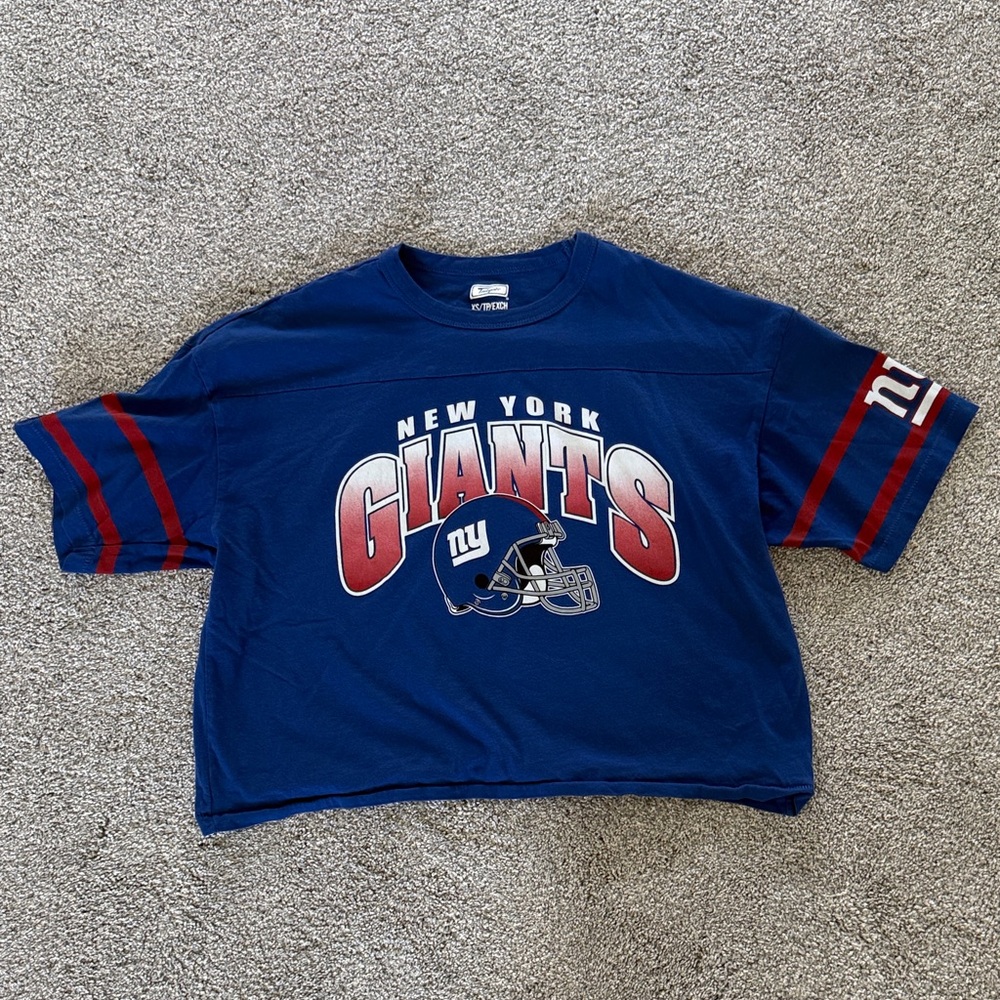 New York Giants Blue Cropped T-Shirt